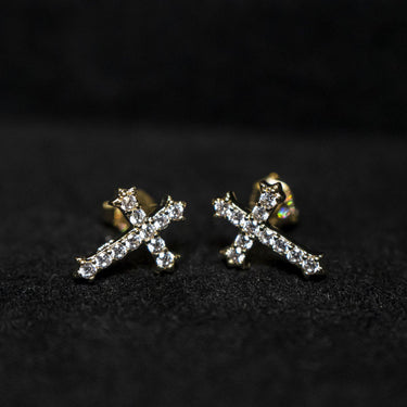 Micro Cross Stud Earrings