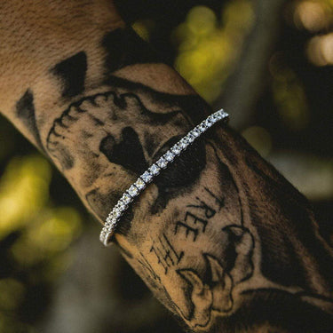 Round Cut Tennis Bracelet in White Gold - 3mm