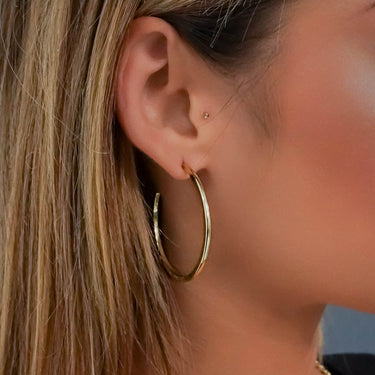 Plain Gold Hoop Earrings