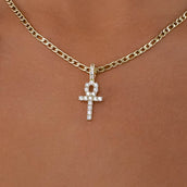 Micro Ankh Cross in Yellow Gold