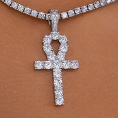 Ankh Cross in White Gold