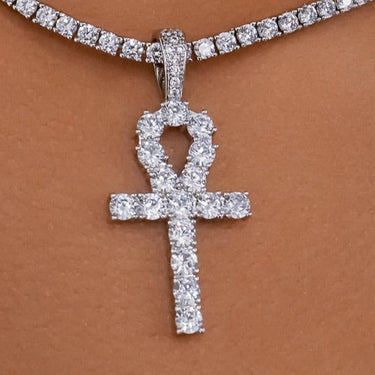 Ankh Cross in White Gold