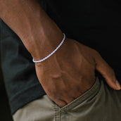 Rope Bracelet in White Gold - 2mm