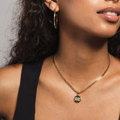 Aquarius Micro Coin Pendant