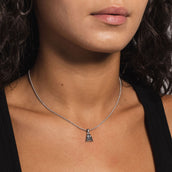 10k Solid Gold Micro Ghost Pendant in White Gold