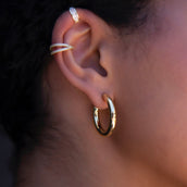 Double CZ Ear Cuff in Gold