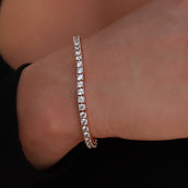 Round Cut Tennis Bracelet in Rose Gold - 3mm