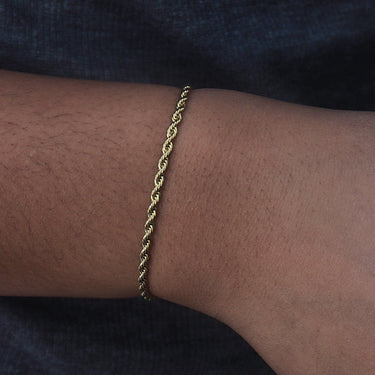 Rope Bracelet in Yellow Gold - 2mm