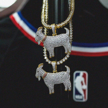 GOAT Pendant + 3 Prong Tennis Necklace Set