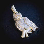 Iced Owl Pendant