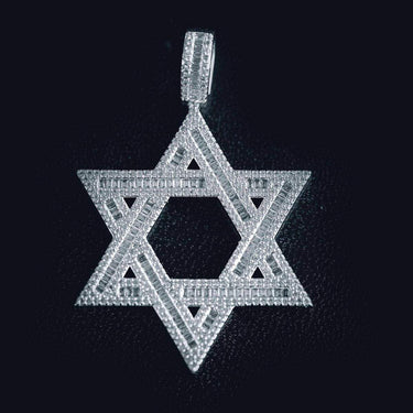 Star of David Pendant in White Gold
