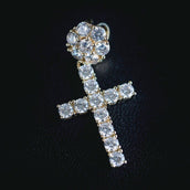 Diamond Studded Cross in Yellow Gold