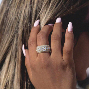 5 Layer Diamond Band Ring
