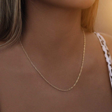 Diamond Cut Popcorn Link Chain in Yellow Gold