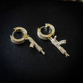 Draco Hoop Earrings in Yellow Gold