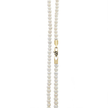 16" 3mm White Pearl Necklace