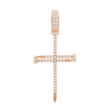 Rose Gold Nail Cross