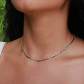 18k Vermeil Micro Cuban in Yellow Gold