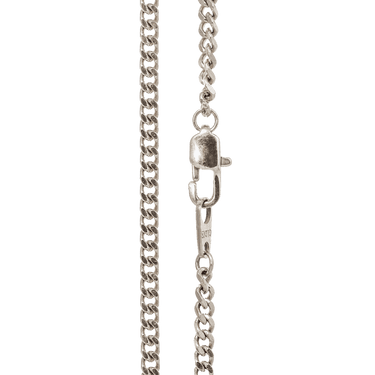 14" Micro Cuban in White Gold