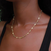 Micro Coffee Bean Link Necklace