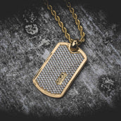 GLD Iced Dog Tag Pendant