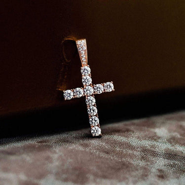 Diamond Cross in Rose Gold