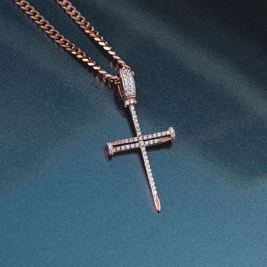 Rose Gold Nail Cross