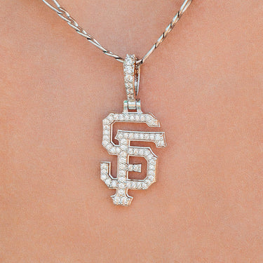 San Francisco Giants Micro Pendant in White Gold
