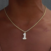 10k Solid Gold Number Pendants