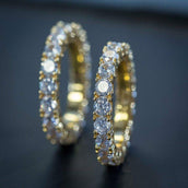 4mm Single Layer Diamond Band Ring