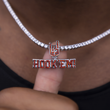Texas Longhorns "Hook 'Em!" Pendant