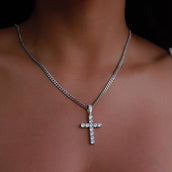 Diamond Cross in White Gold
