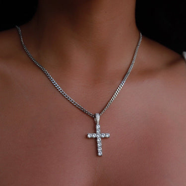 Diamond Cross in White Gold