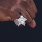 Star Ring in White Gold