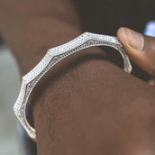 Wave Bracelet in White Gold