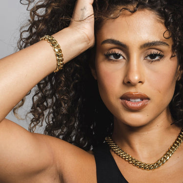 12mm GLD Signature Cuban Choker + Bracelet Bundle